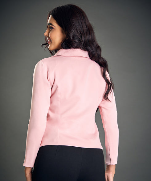 Lapel-Collar Blazer With Welt Pockets